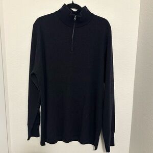 Relwen Merino Wool Blend Quarter Zip Pullover Sweater Deep Navy Size 2X Men’s